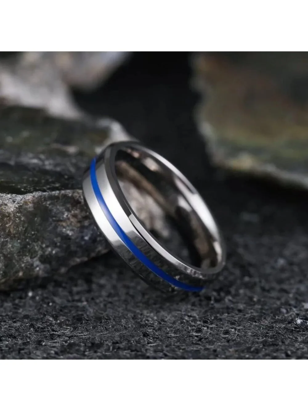 Stylish 8mm Rose Gold & Black Tungsten Carbide Wedding Band, Comfort Fit, Sizes